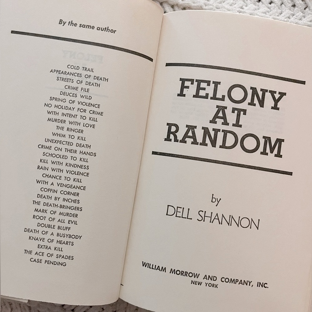 🖤Vintage Felony at Random Dell Shannon Mystery True Crime Novel Hardback Book🖤 - Picture 4 of 8